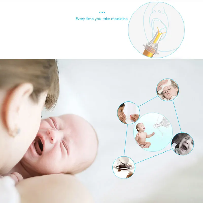 Baby Kids Smart Medicine Dispenser Needle Feeder Squeeze Medicine Dropper Dispenser Pacifier Feeding Utensils Baby Accessories
