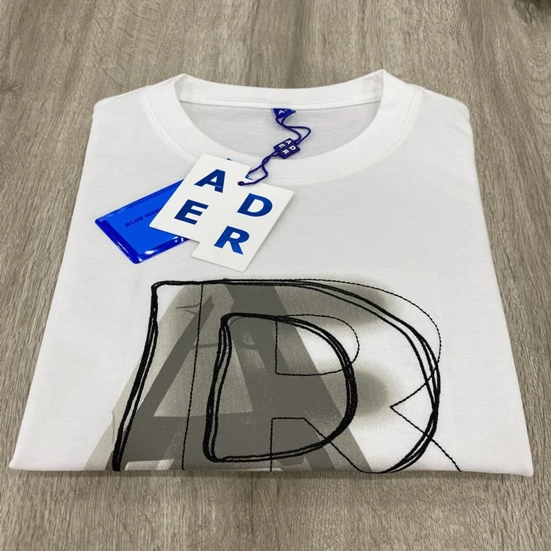

2021ader Korean Fashion Brand T-shirt Men and Women Loose Street Embroidered Crew Neck Short Sleeve1:1 high copy