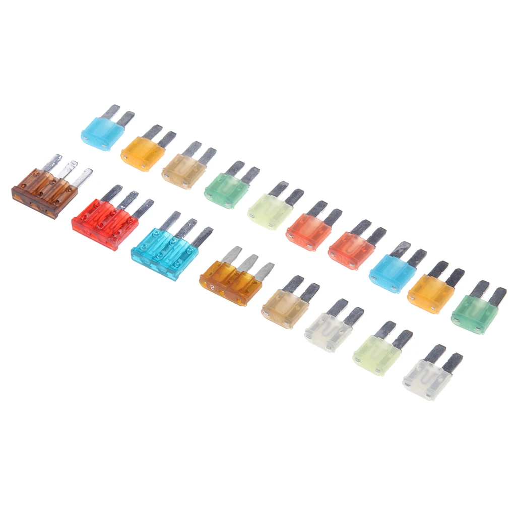 

18 шт авто Микро Мини Лезвие Предохранитель 7,5/10/15/20/25/30a Ампер набор