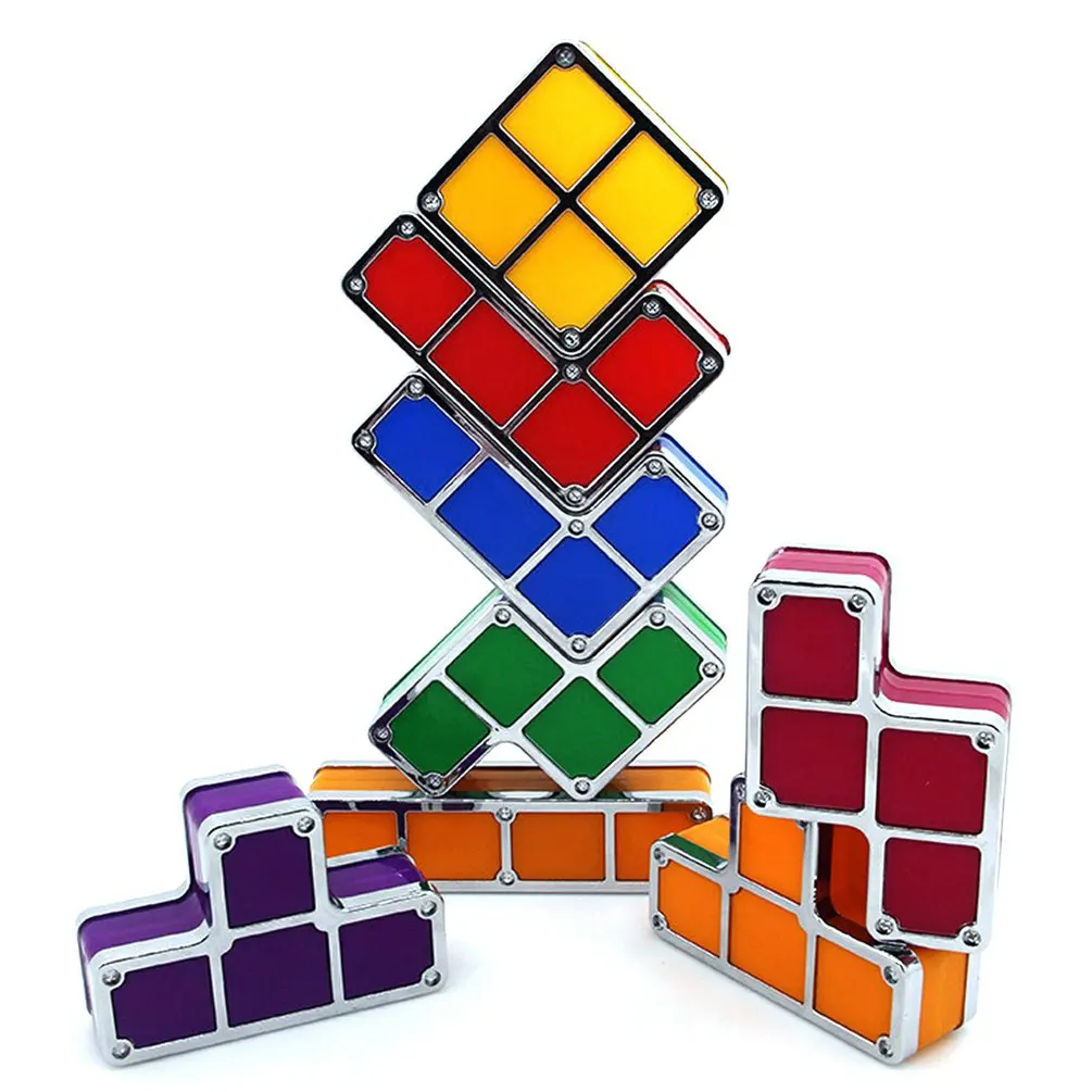 

New Square Lamp DIY Tetris Night Light Colorful Stackable Puzzle LED Lamp Desktop Ornament Interlocking Lamp Lighting Decoration