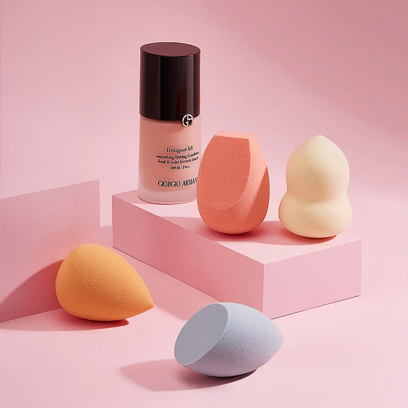 Косметическая губка для макияжа основы под макияж пудра в форме капли мягкая