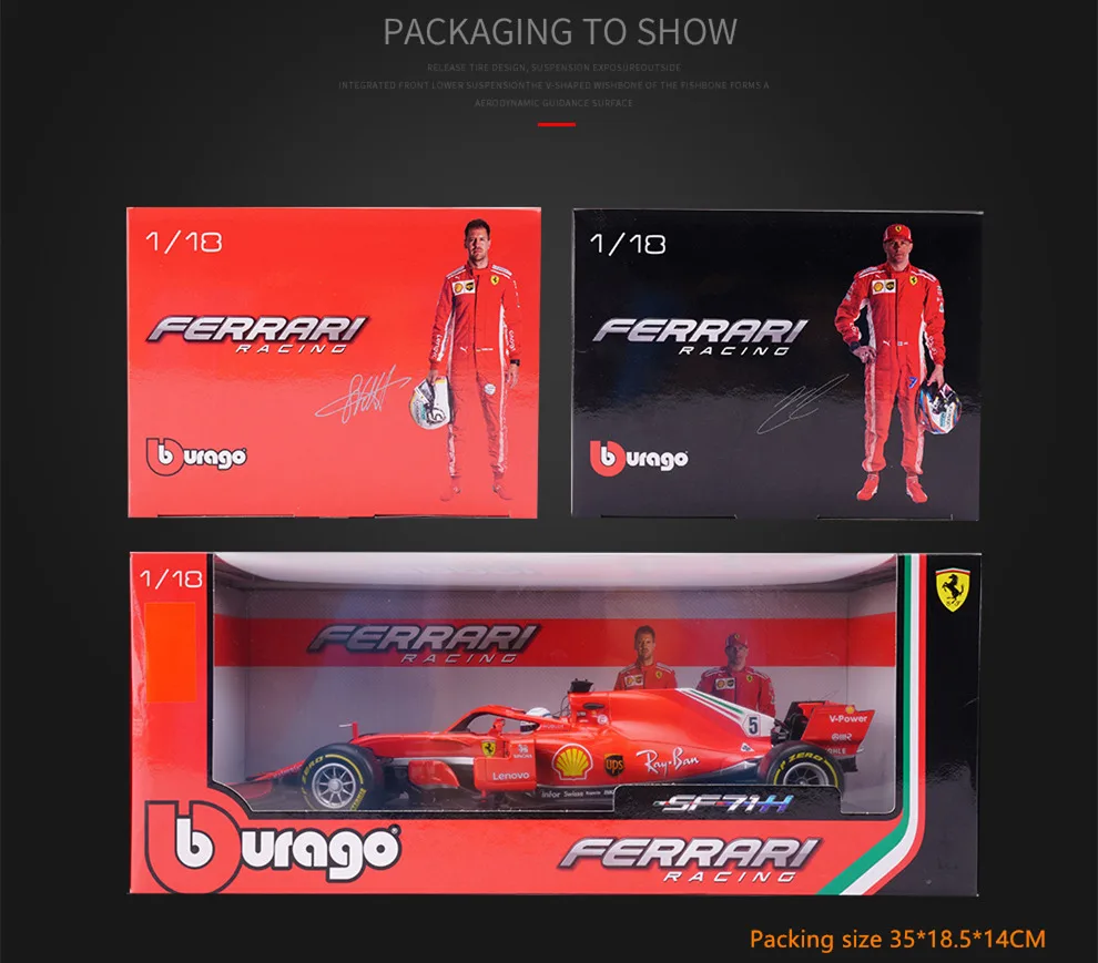 Bburago 1:18 Ferrari F1 NO7 производитель авторизованный имитационный сплав модель автомобиля ремесла украшение Коллекция игрушек инструменты