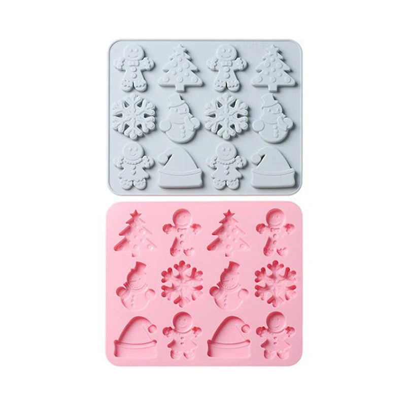 

3D Christmas Snowflake Molds Silicone Chocolate Mold DIY Candy Cookie Brown Sugar Cake Kitchen Baking Tool 1Pcs