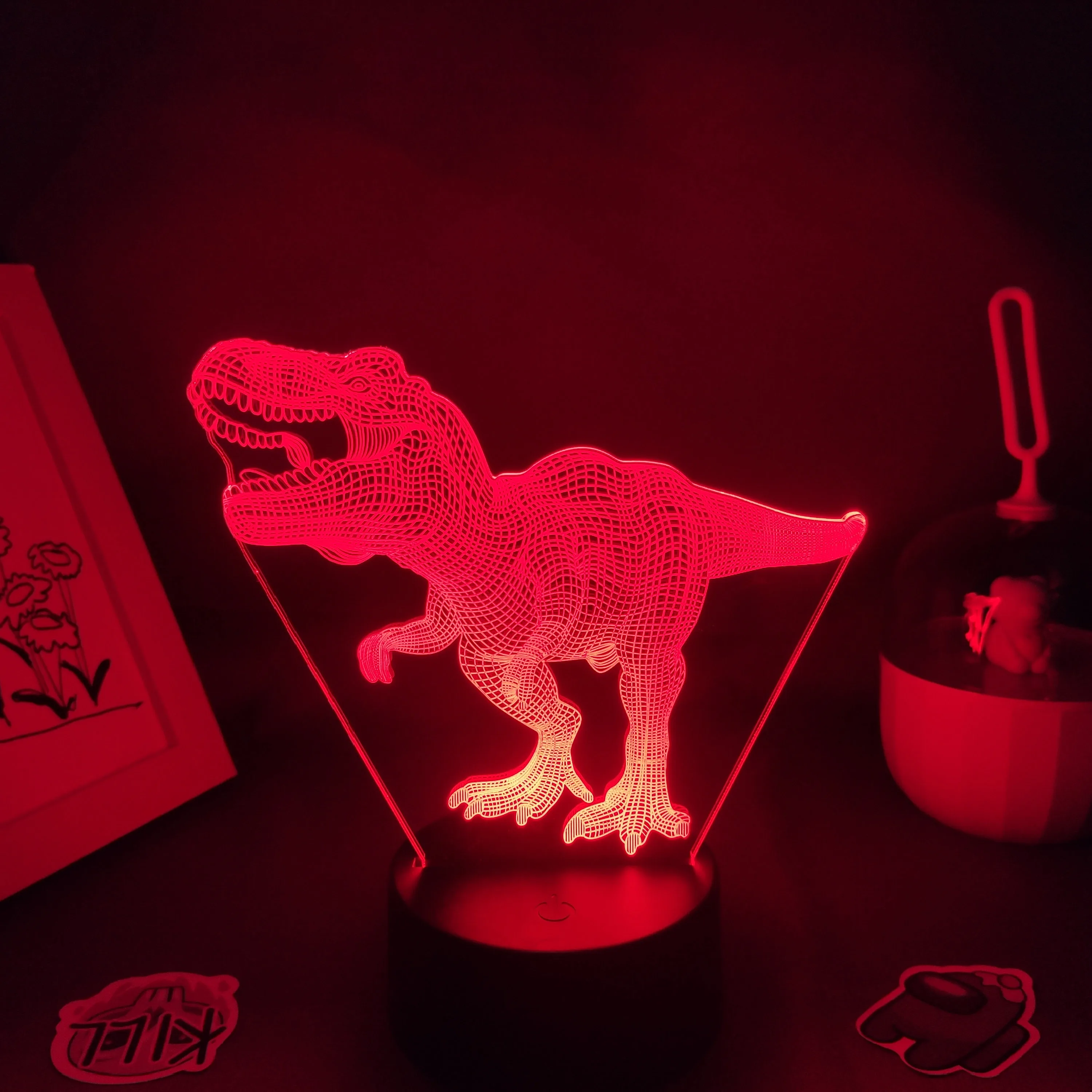 

Dinosaur Animal Tyrannosaurus 3D LED Neon Lamps RGB Night Lights Birthday Manga Colorful Gift For Kids child Bedroom Table Decor