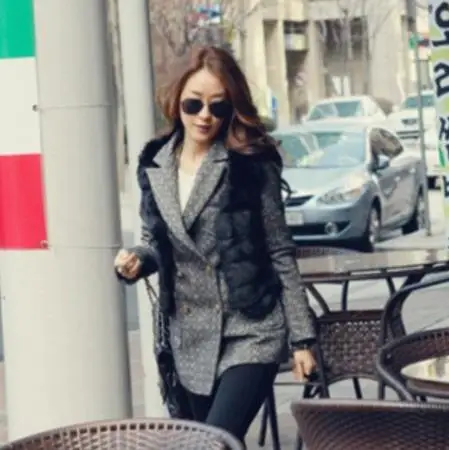 Новинка 1 зимнее женское пальто из искусственного меха жилет меховые жилетки