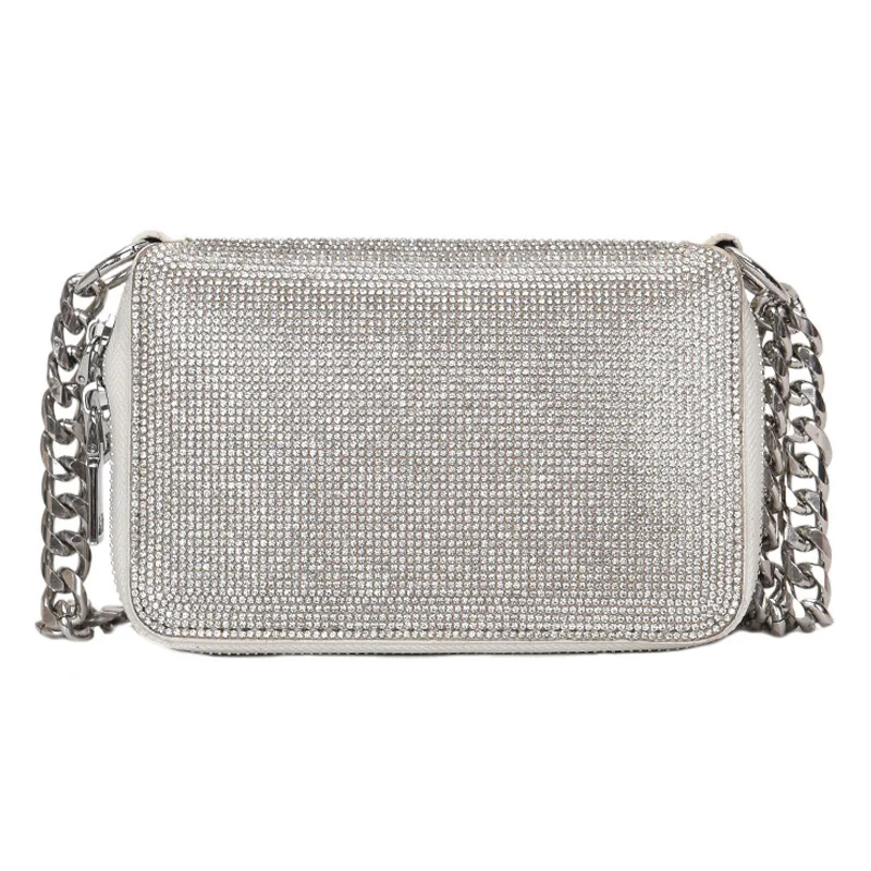 

Square Diamond Mini Crossbody bag 2021 Spring New High-quality PU Leather Women's Designer Handbag Chain Shoulder Messenger bag