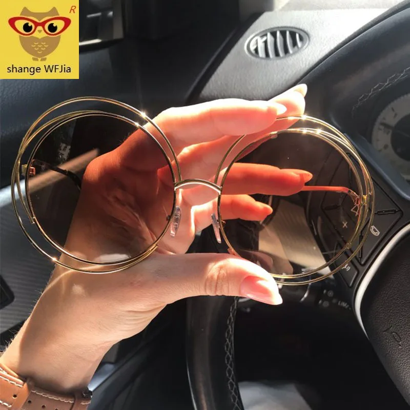 Солнцезащитные очки женские зеркальные винтажные круглые брендовые