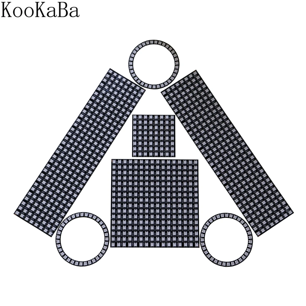 Цифровая СВЕТОДИОДНАЯ панель WS2812B гибкая матрица с экраном 8*8 16*16 8*32 WS2812