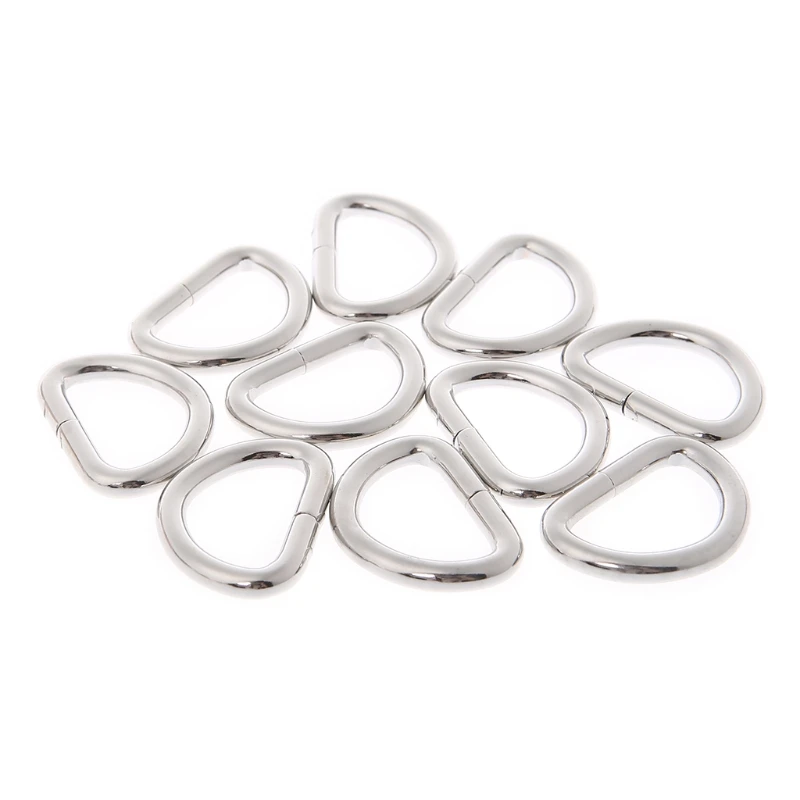 

10pcs 25mm Inner Width Metal Half Round Shaped Non Welded D Ring DIY Accessories 23GE