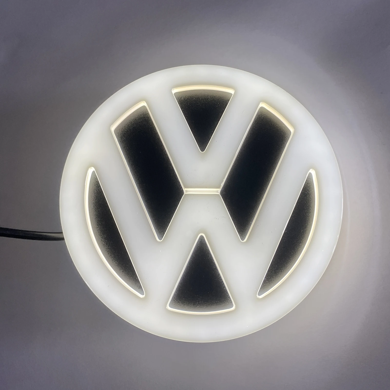 Белый 4d-светодиодный ОД 110 мм Задняя Крышка багажника светильник ля логотип свет