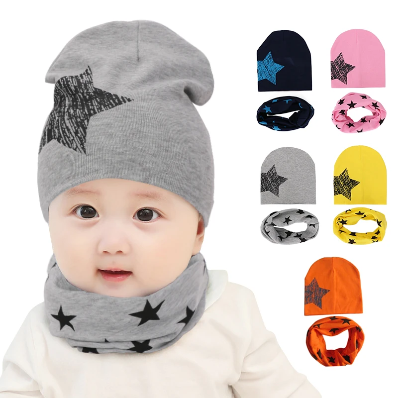 

Детская шапка-бини с шарфом, из мягкого хлопка