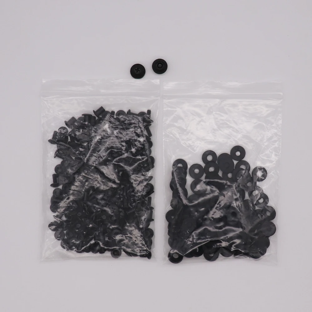 100/комплект черная резиновая шайба Kydex с крестообразной головкой|Наборы гаек и
