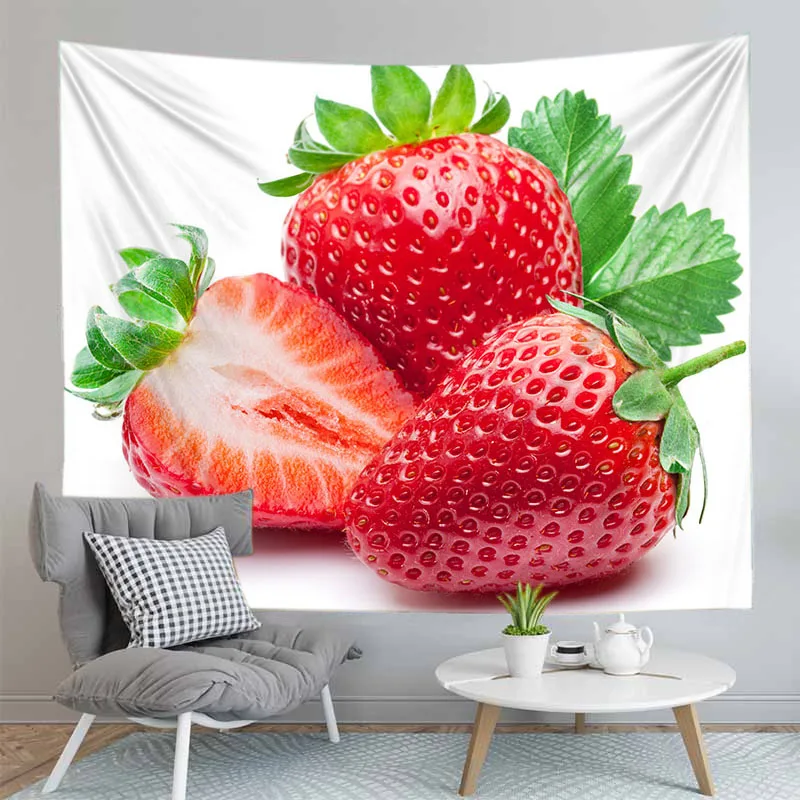 3D милый гобелен с клубникой декорация для дома стен ткань гостиной скатерть