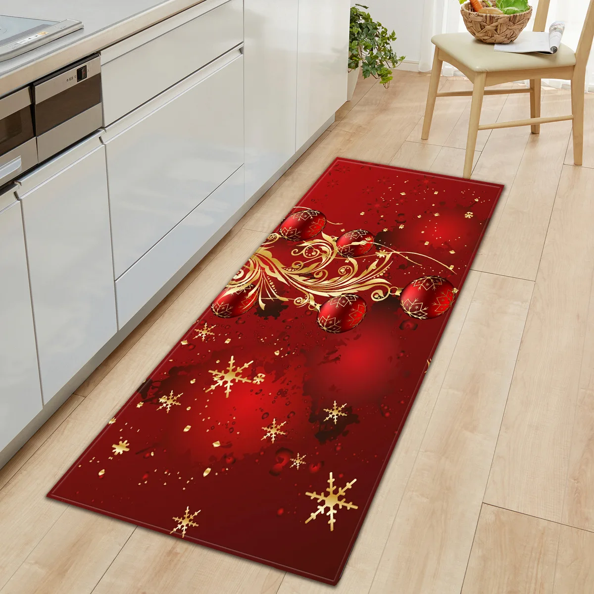 Christmas 3D Carpet Xmas Long Strip kitchen Mat carpets for living room bedroom Area Rugs new Year decoration Rug gift | Дом и сад