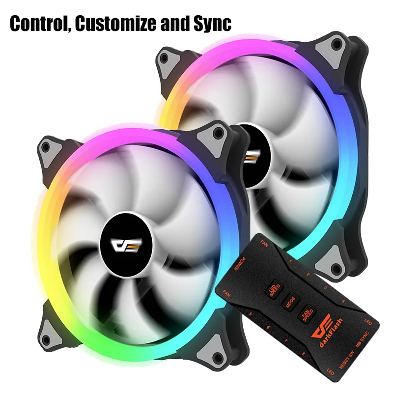 Aigo чехол для компьютера aura sync вентилятор для ПК вентилятор радиатора rgb регулируемый светодиодный 140 мм охлаждающий кулер бесшумный вентилятор беспроводной пульт дистанционного управления