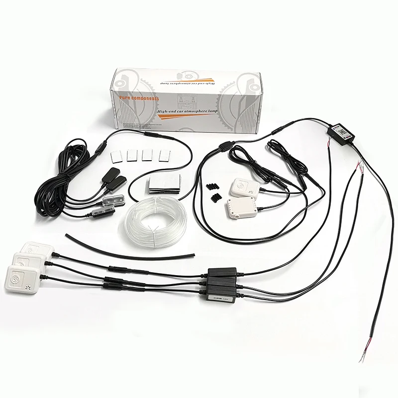 Автомобильная атмосферсветильник па без нарезки приложение для управления RGB
