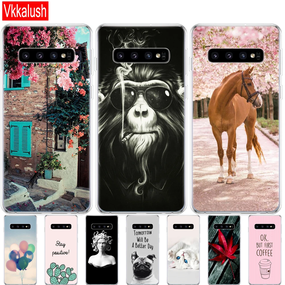 Чехол для Samsung Galaxy S10 S10Plus силиконовый чехол из ТПУ телефона E Plus G975F S 10 SM-G973F |