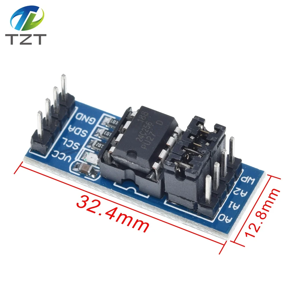 Модуль памяти TZT AT24C256 I2C IIC интерфейс EEPROM 8P чип индикатор источника питания