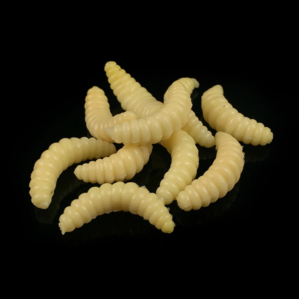 Maggot Grub Мягкая приманка для приманки Минни запах Красный червь креветки хлеб