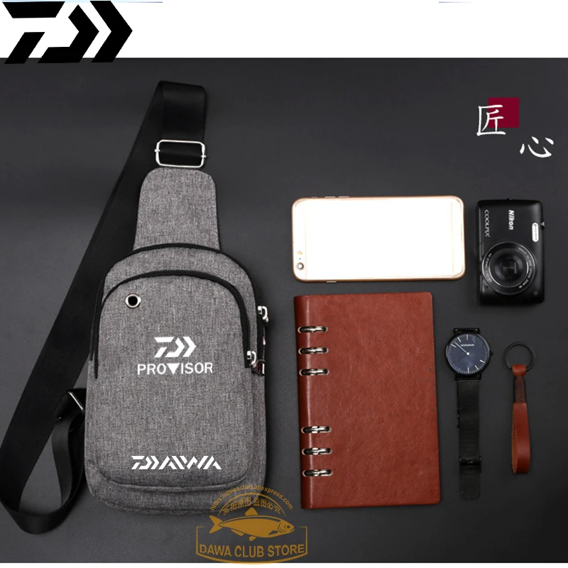

2020 Daiwa Men's New Fashion Fishing Waterproof Chest Bag Outdoor Mountaineering and Leisure Oxford Cloth Crossbody Bag