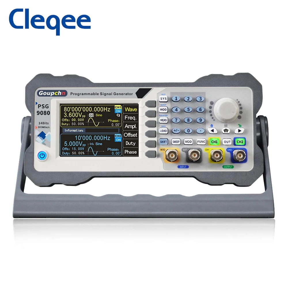 PSG9080 80 МГц 60 цифровой Управление DDS генератор сигналов двухканальный Aribitrary
