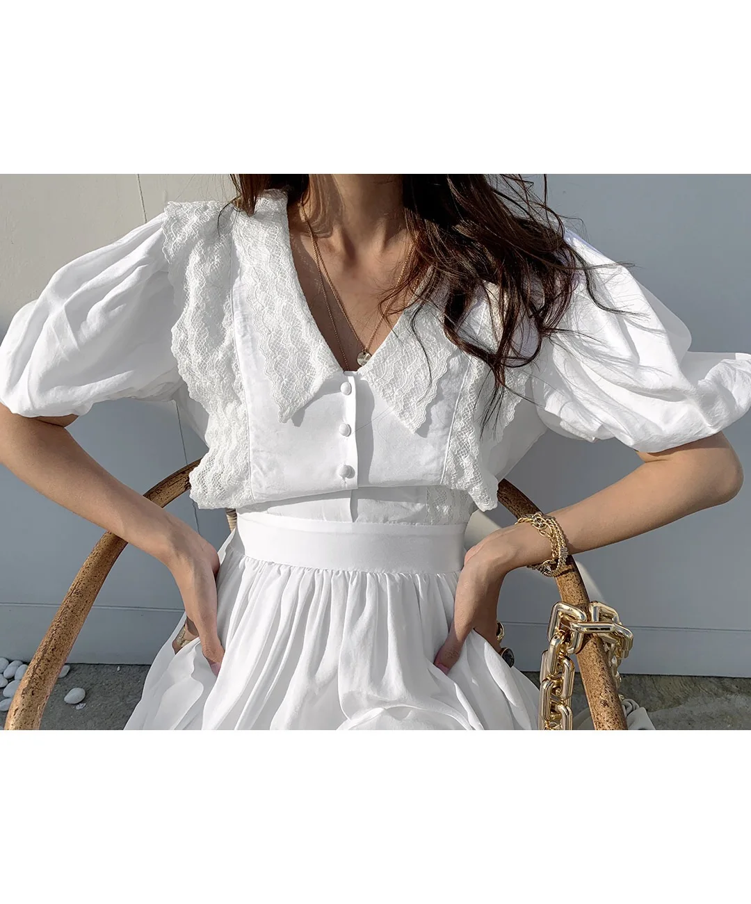 [EWQ] 2020 новое летнее платье для женщин винтажное Повседневное подиума корейское