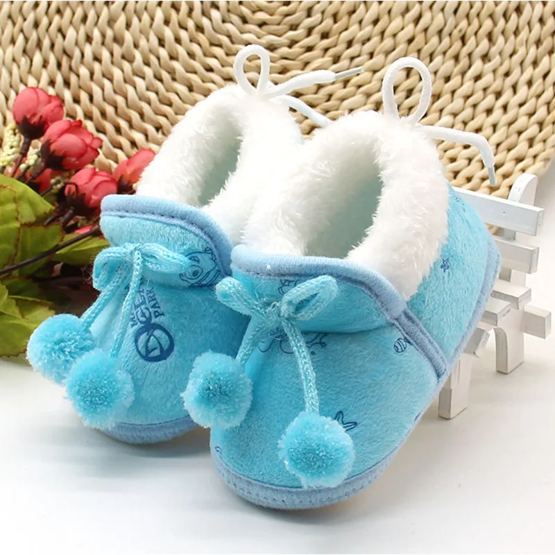 Детские ботинки зимние для новорожденных принцесс обувь малышей мягкая подошва