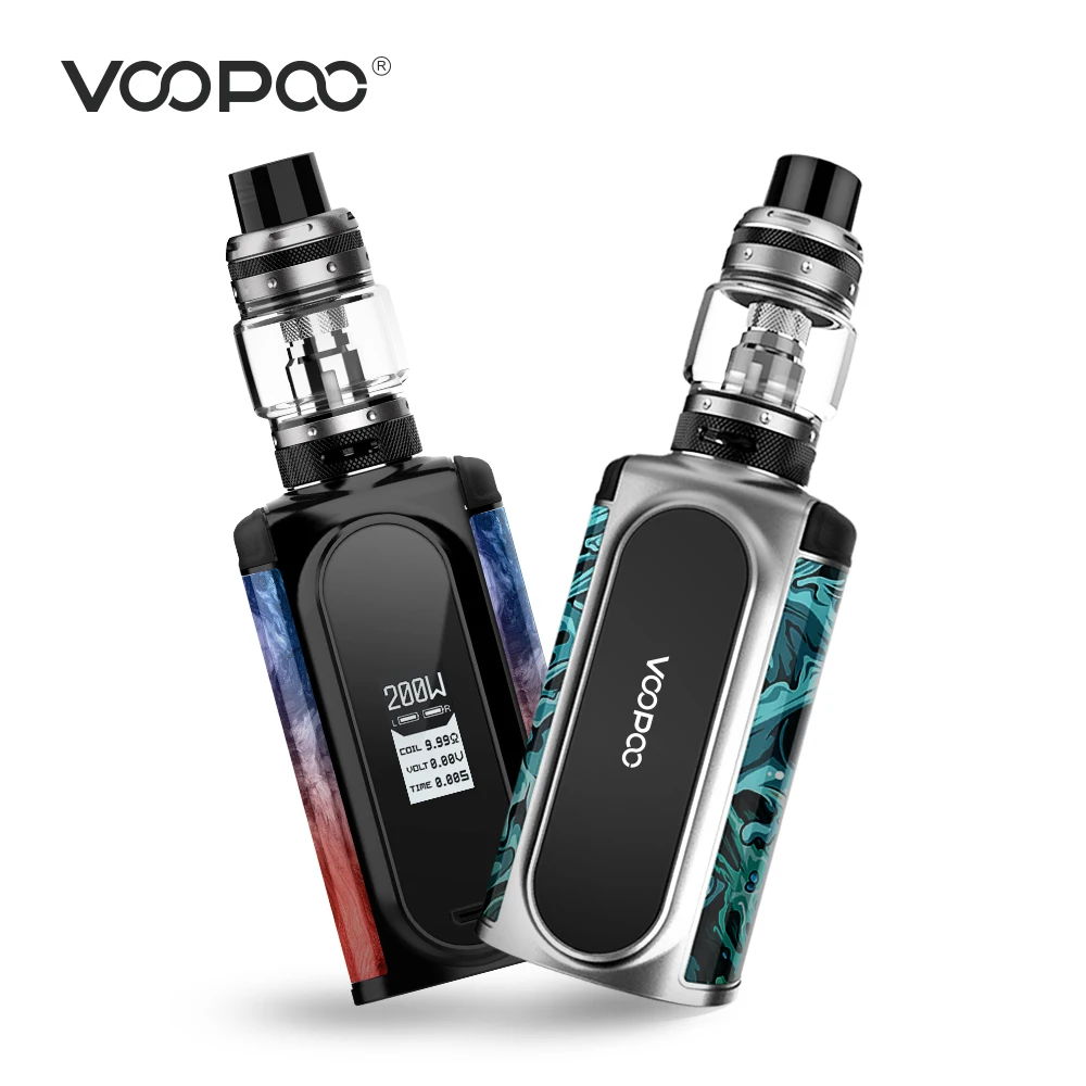VOOPOO Vmate Vape Комплект 200 Вт мод коробка сигарета электронная вейпер моды 8 мл Uforce T1 танк распылитель без 18650 батарея электронные сигареты испаритель