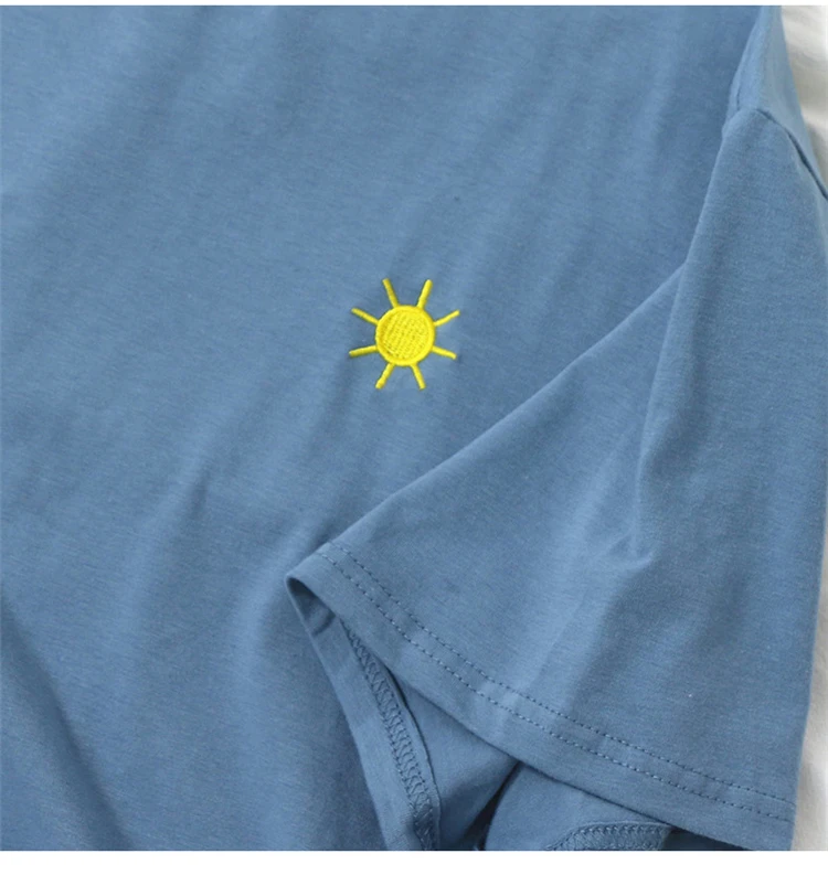 SONDR с изображением облаков молнии и солнце хлопковые футболки в стиле Харадзюку