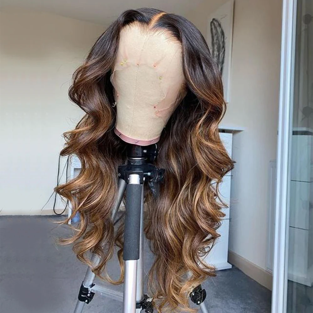 

Парик из синтетических волос на сетке 13*4, плотность 150