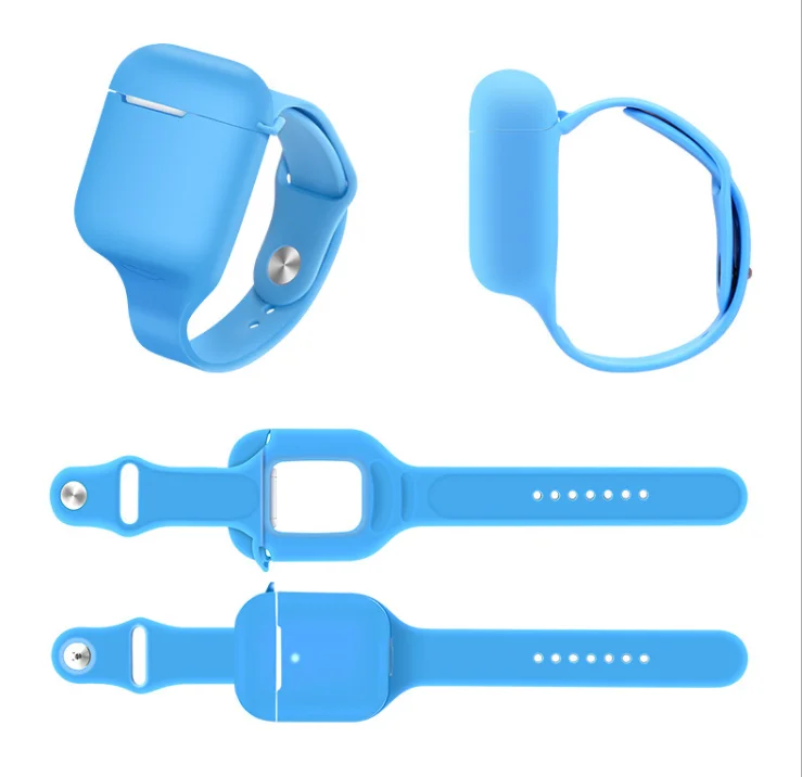Силиконовый беспроводной чехол для наушников Air Pods с Bluetooth 1/2 защита от потери