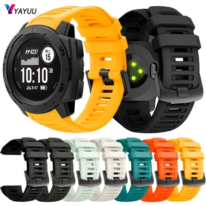 yayuu soft silicone strap sport wristband replacement for garmin instinct esportssolartidetactical gps smartwatch free global shipping