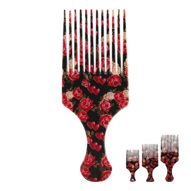 

New Beauty Girl Afro Comb Curly Hair Brush Salon Hairdressing Styling Long Tooth Styling Pick Drop Shipping Professional