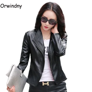 Женская кожаная куртка, приталенная кожаная куртка большого размера 5XL, 2020