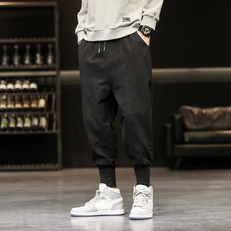 

Брюки мужские длинные маленькие, модные штаны в китайском стиле, шаровары, уличная одежда, повседневные джоггеры