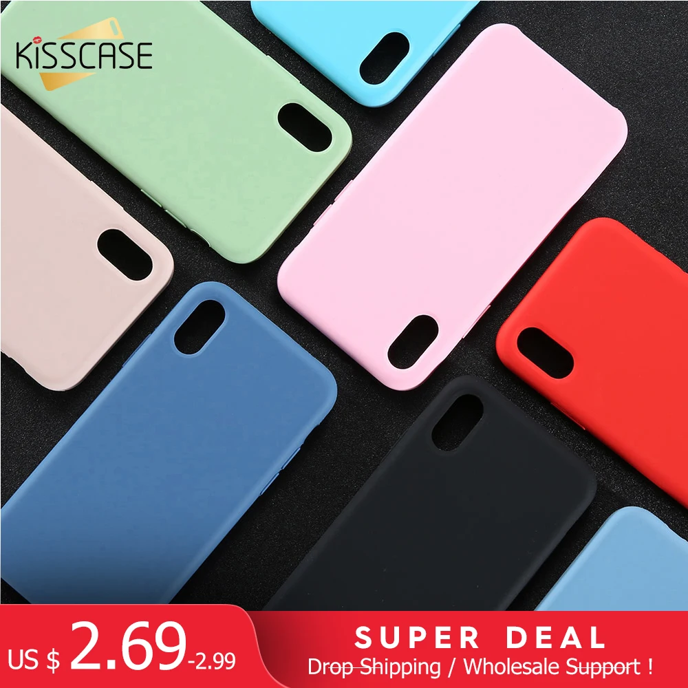 Оригинальный силиконовый чехол для iPhone 7 8 Xs Max Роскошный простой цветной силикон