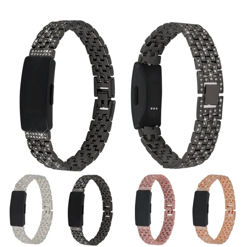 

Новый браслет стразы для фитнес-трекера Fitbit Inspire, блестящий браслет из нержавеющей стали для часов Fitbit Inspire HR