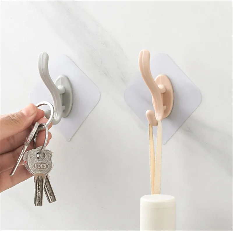 1 шт. прозрачные противоскользящие крючки крепкие самоклеящиеся настенные