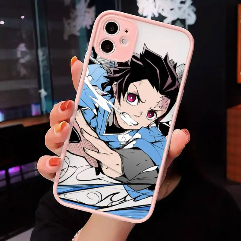 

Kamado Nezuko Kimetsu Demon Slayer Phone Case Matte Transparent for iPhone 7 8 11 12 s mini pro X XS XR MAX Plus cover funda