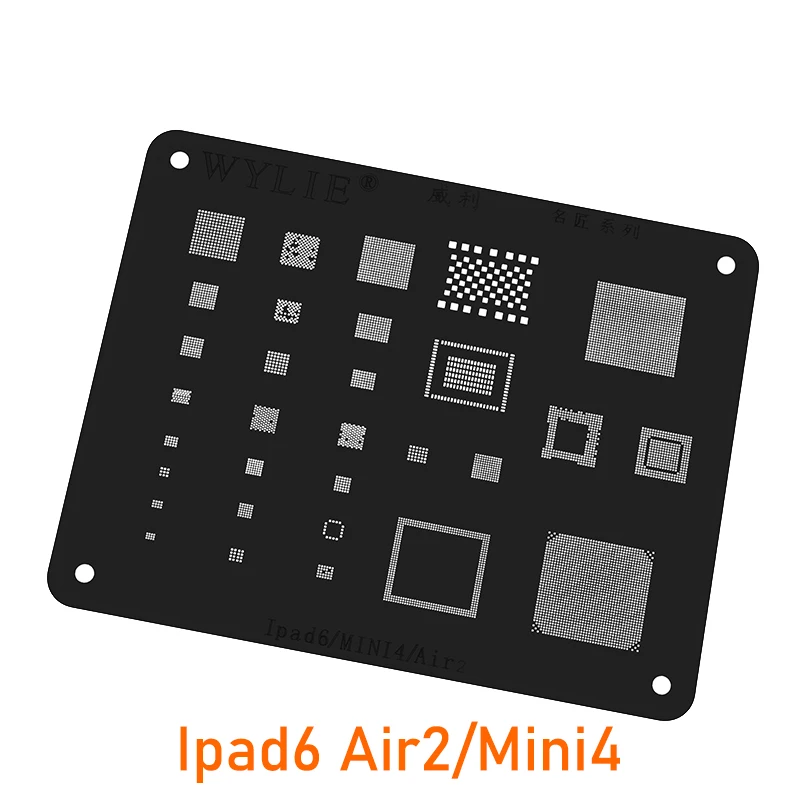 Трафарет Wylie BGA для реболлинга для IPAD 6 Air2 A1566 A1567 Mini4 A1538 A1550 CPU RAM Wifi Nand Power Audio IC Chip стальная сетка