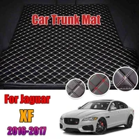 leather car trunk mat for jaguar xf 2016 2017 cargo liner accessories interior boot