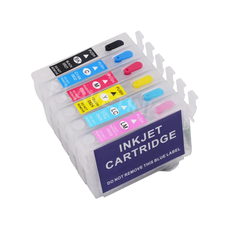 Чернильный картридж Plavetink для Epson Stylus Photo T50 R290 R295 R390 RX590 RX610 + 6 × 100 мл набор