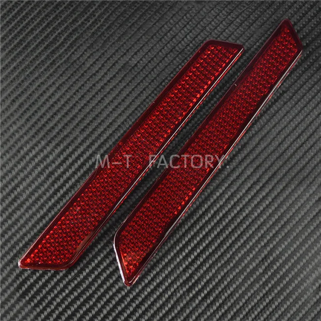 Red Reflectors 2 шт мотоциклетная защита седельной сумки отражатель крышка АБС пластик для Harley Touring Street Glide Road King FLT/FLHT - Цвет: Red Reflectors