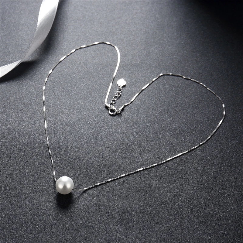 Pearl Necklaces Women 925 Sterling Silver Choker Necklace Pendant Boxing Chain Collier Femme 2020 Korea Jewelry Accesories Gift | Украшения