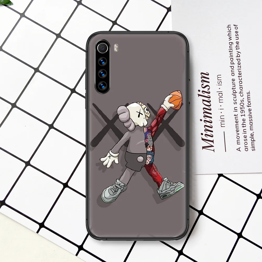 

Cartoon Kaw Trendy Brand Phone Case Cover For XIAOMI Redmi Note 3 4 4X 5 6 7 8 9 Pro T S Max black Cover Luxury Prime Silicone