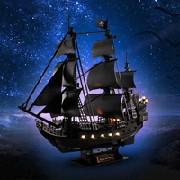 3d three dimensional puzzle black pearl pirate ship model diy handmade cardboard assembly toys children adult gifts