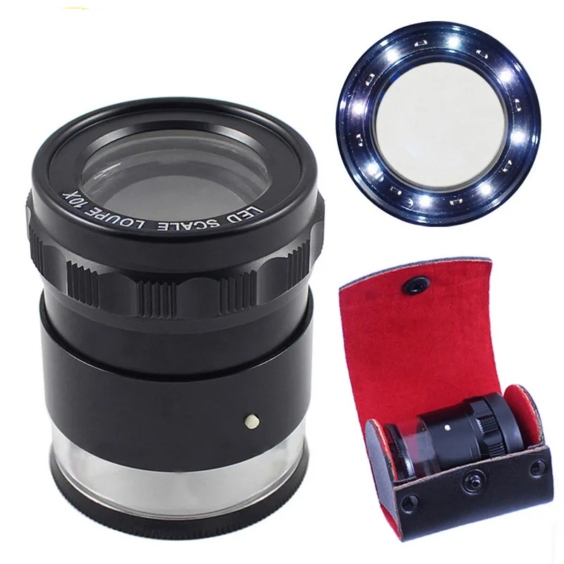 Высококачественная Оптическая лупа 8 светодиодный светильник 3 комплекта