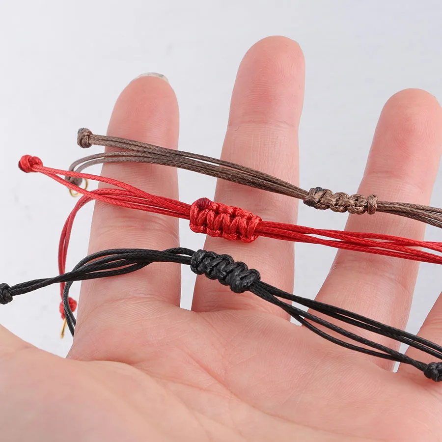 

10PC/lot Adjustable Rope Chain Braid Bracelets For Women DIY Handmade Making Gift Jewelry Accessories