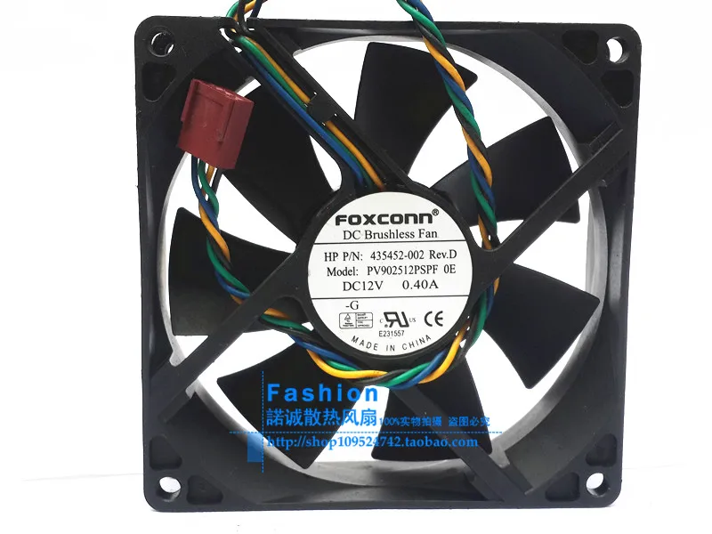 Четырехпроводной ШИМ Rmostat вентилятор FOXCONN PV902512PSPF 9 см 435452-00192x92x25 мм