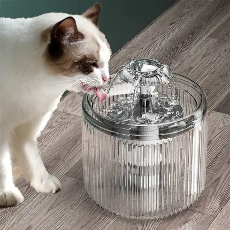 

Cat Water Fountain with Filters Automatic Dog Water Dispenser Clear Faucet Drinker for Cats Pet Drinking Bowl Auto Feeder
